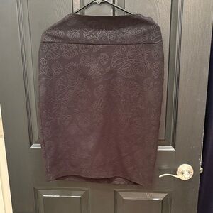 LuLaRoe Black Floral Jacquard Pencil Skirt
